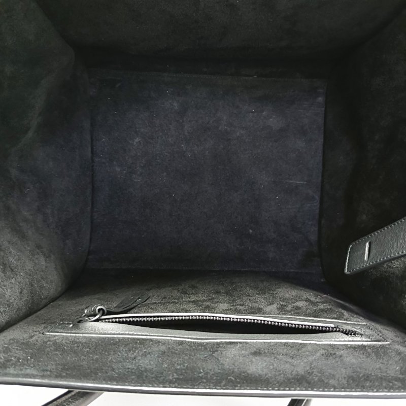 CELINE PHANTOM 黑色牛皮編織手提包-5