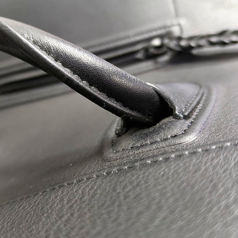 CELINE PHANTOM 黑色牛皮編織手提包-9