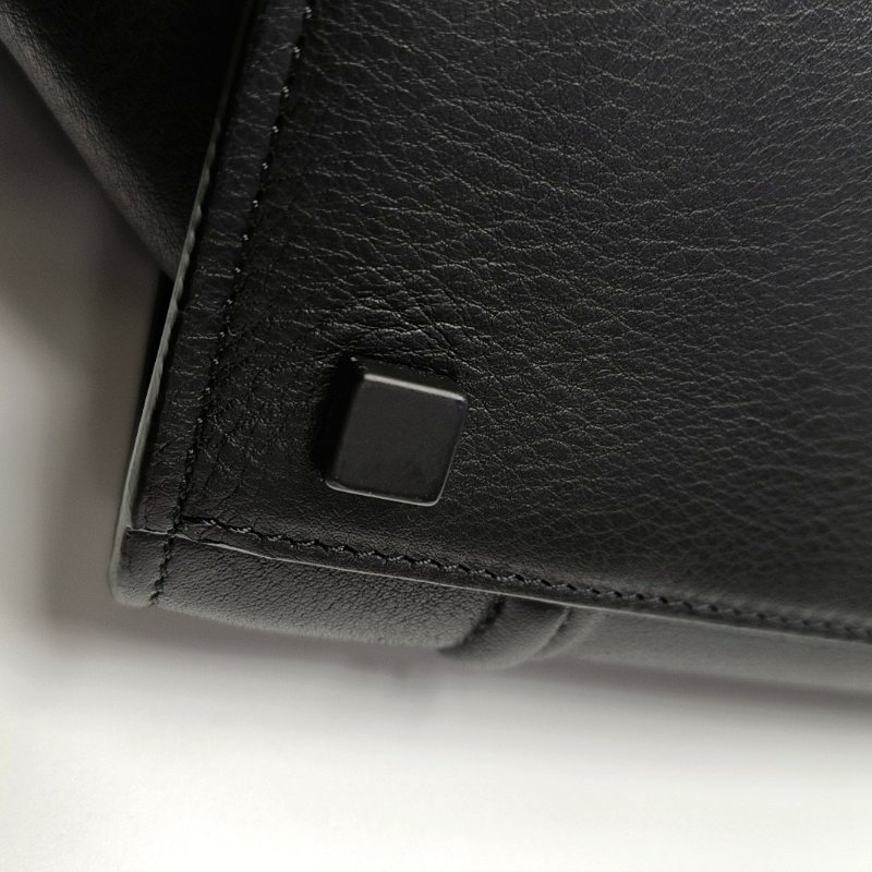 CELINE PHANTOM 黑色牛皮編織手提包-13