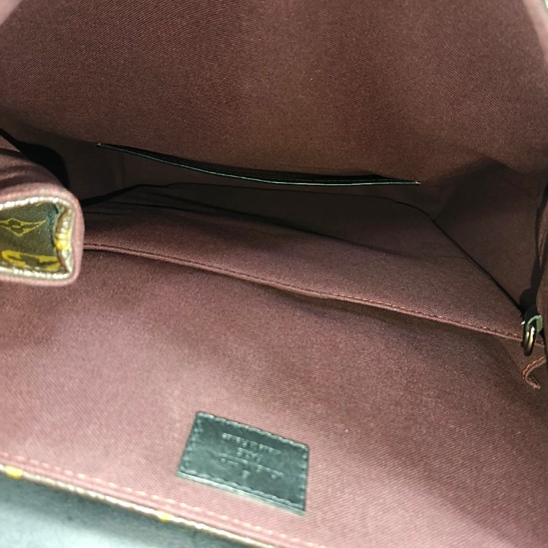 LOUIS VUITTON PALK 棕色塗層帆布老花後背包-5
