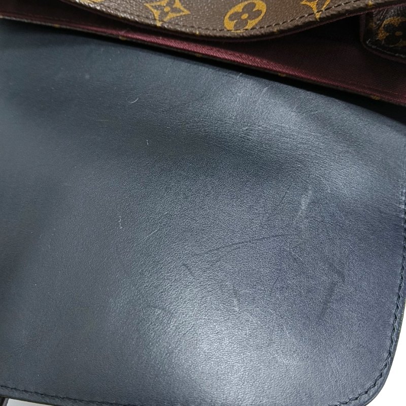 LOUIS VUITTON PALK 棕色塗層帆布老花後背包-6