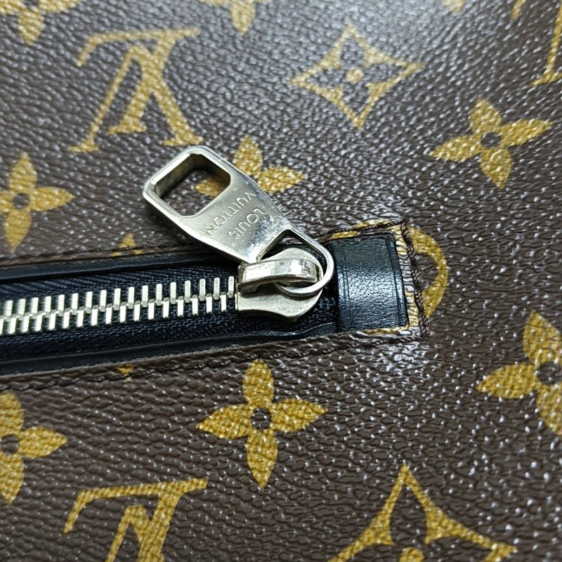 LOUIS VUITTON PALK 棕色塗層帆布老花後背包-7