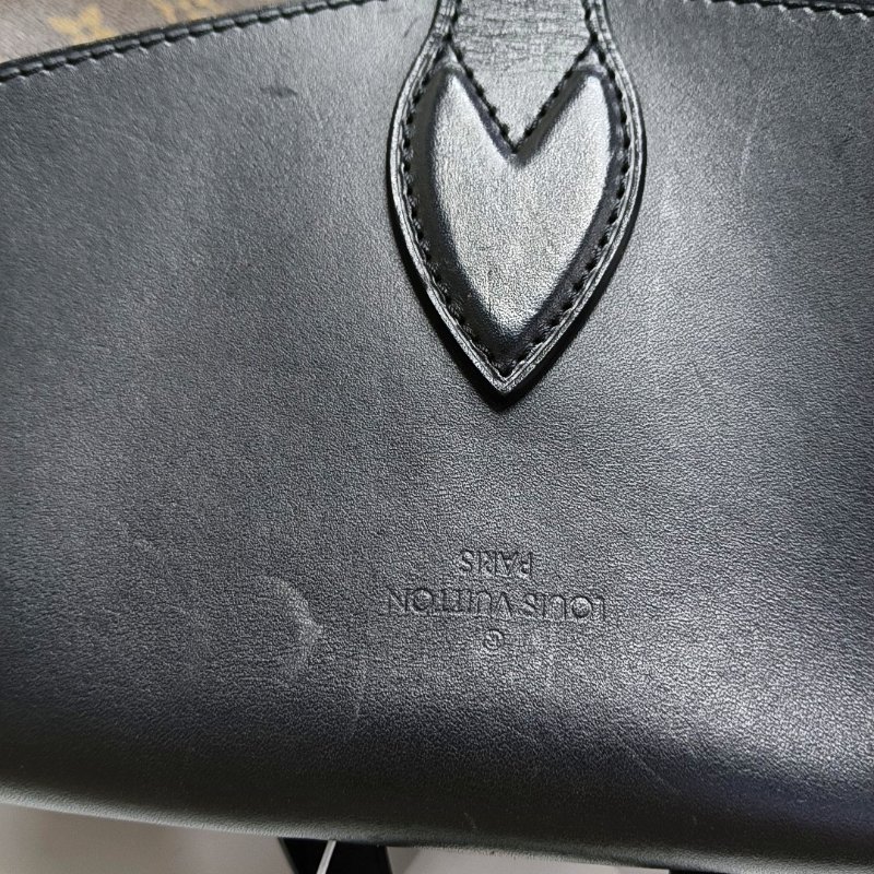 LOUIS VUITTON PALK 棕色塗層帆布老花後背包-8