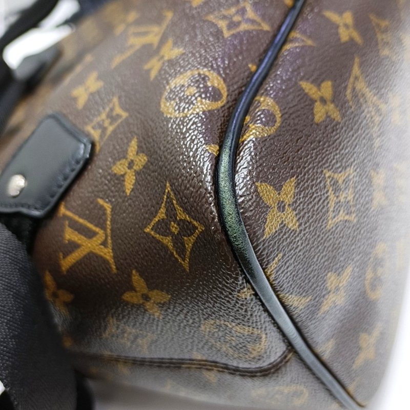 LOUIS VUITTON PALK 棕色塗層帆布老花後背包-13