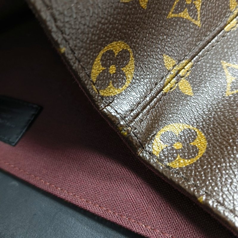 LOUIS VUITTON PALK 棕色塗層帆布老花後背包-14