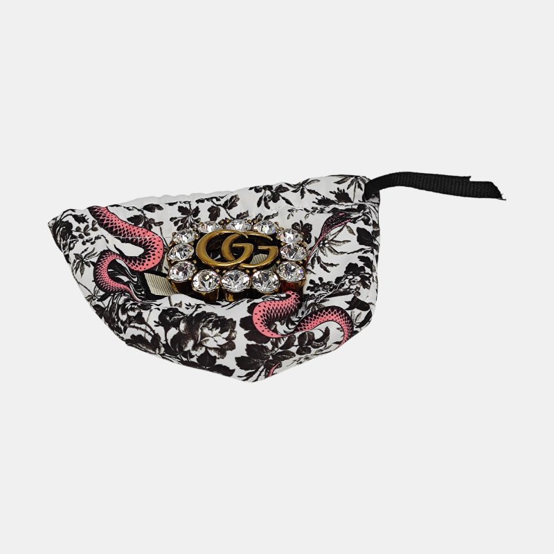 GUCCI GG Running 金色合金水晶鑲嵌雙G胸針-2
