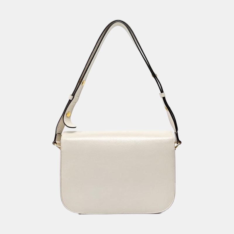 GUCCI Horsebit 1955 小號 白色牛皮馬銜扣 肩背包-4