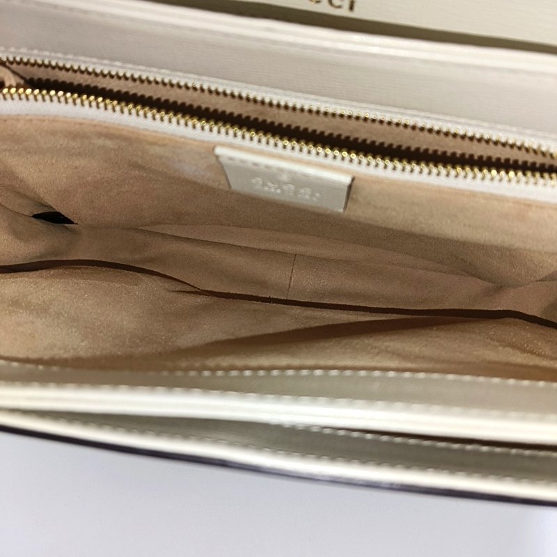 GUCCI Horsebit 1955 小號 白色牛皮馬銜扣 肩背包-6