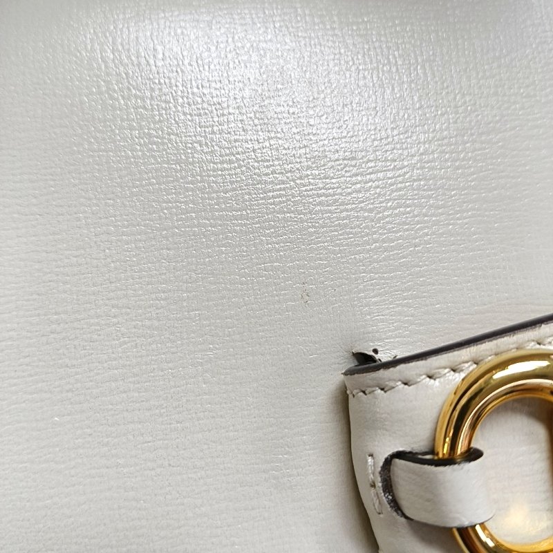 GUCCI Horsebit 1955 小號 白色牛皮馬銜扣 肩背包-9