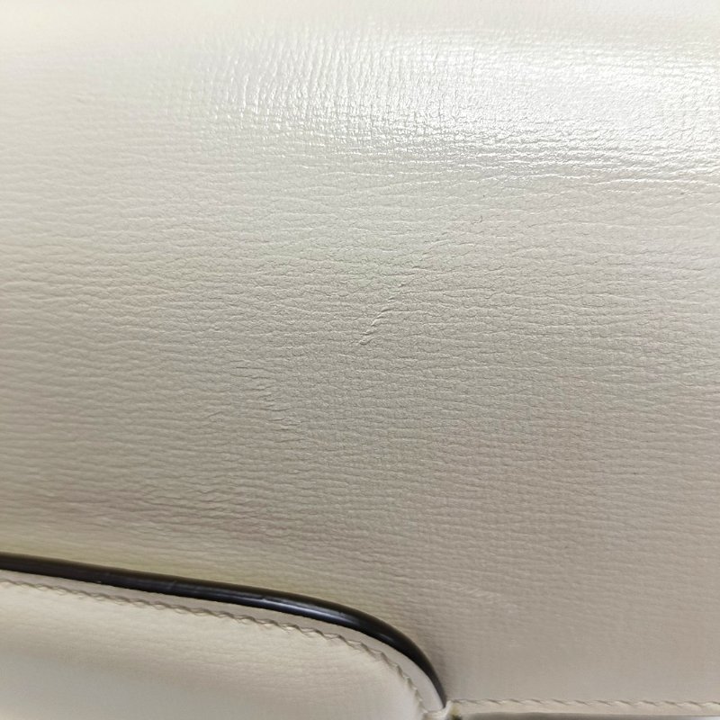 GUCCI Horsebit 1955 小號 白色牛皮馬銜扣 肩背包-10