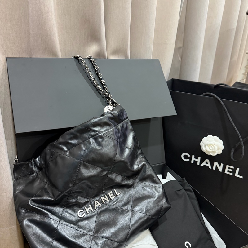 全網最低 Chanel 22bag 黑銀 小號-3