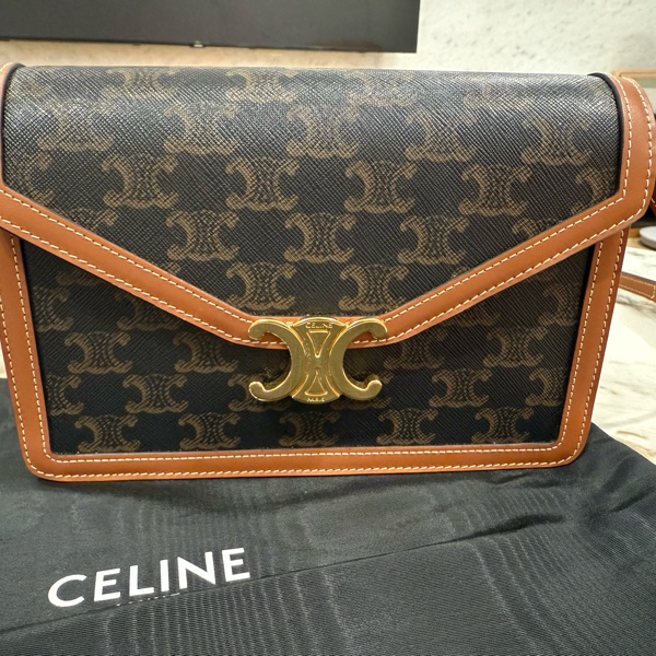 Celine (大款)經典老花信封包 Enveloppe Thriompe WOC包 肩背包-6