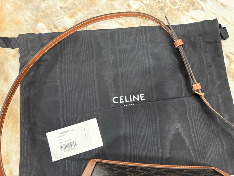 Celine (大款)經典老花信封包 Enveloppe Thriompe WOC包 肩背包-13