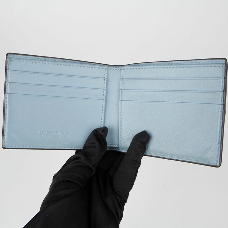 BOTTEGA VENETA 雙色卡帶折疊錢包 743004-7