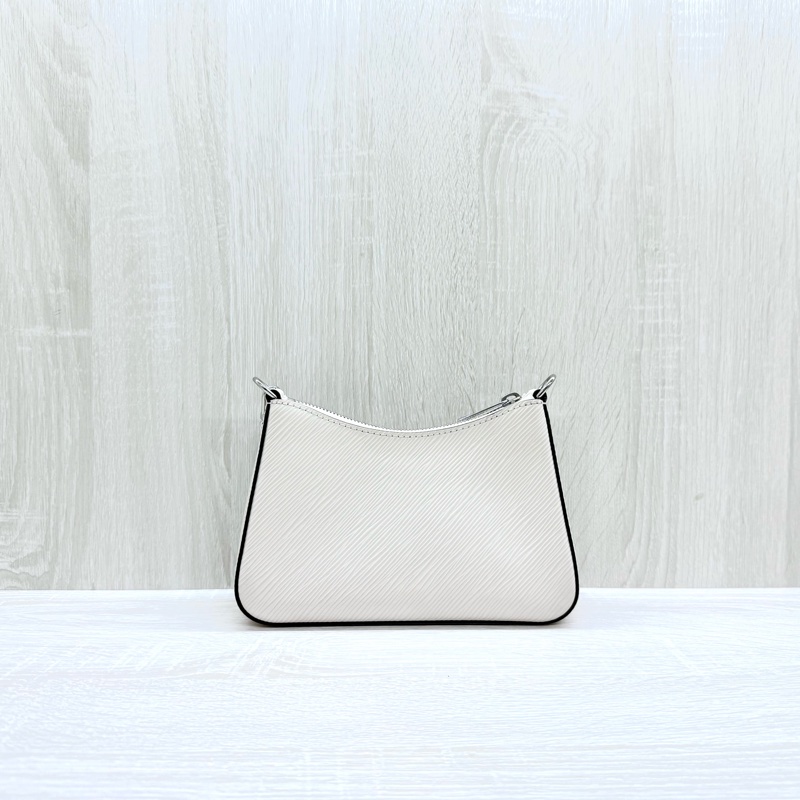 LV石英白Epi Marellini銀釦肩斜背包M20999-1