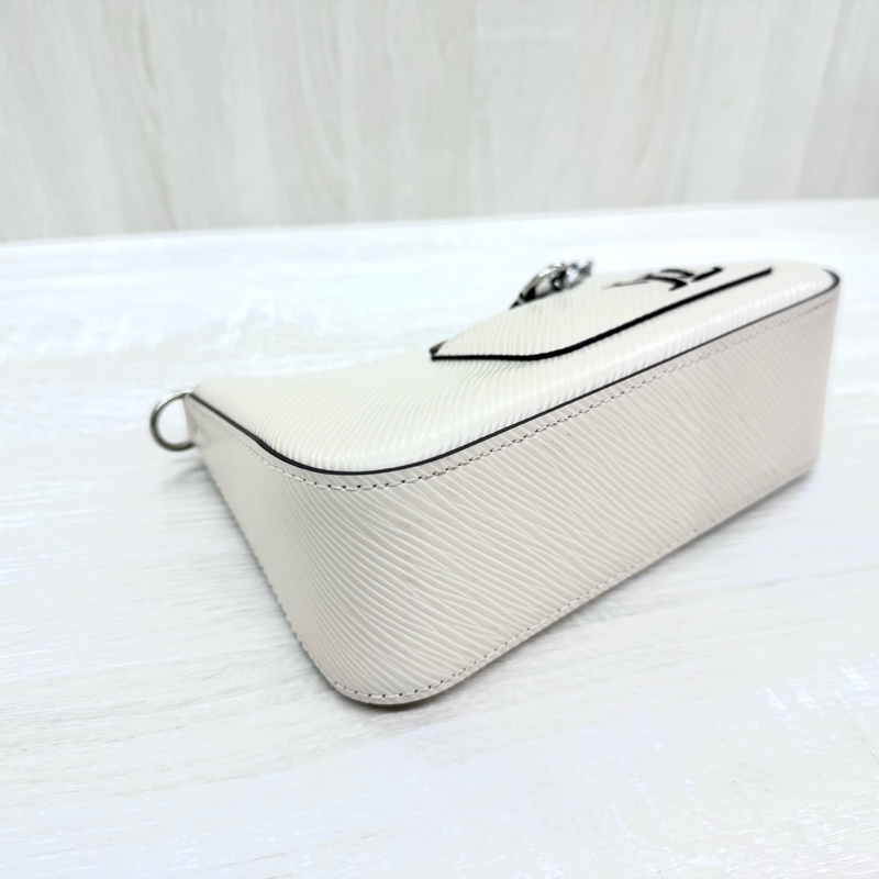 LV石英白Epi Marellini銀釦肩斜背包M20999-7