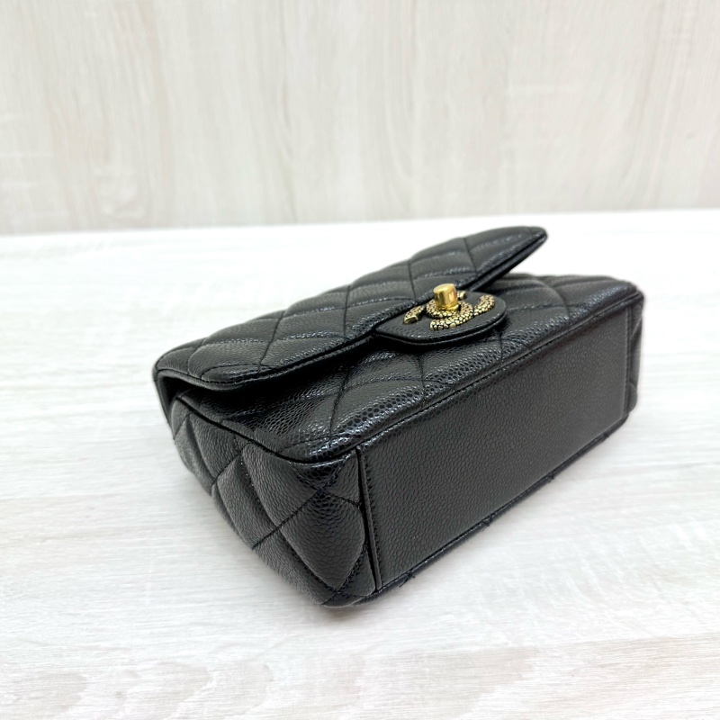 CHANEL黑金荔枝牛皮季節款方胖AS5098-7