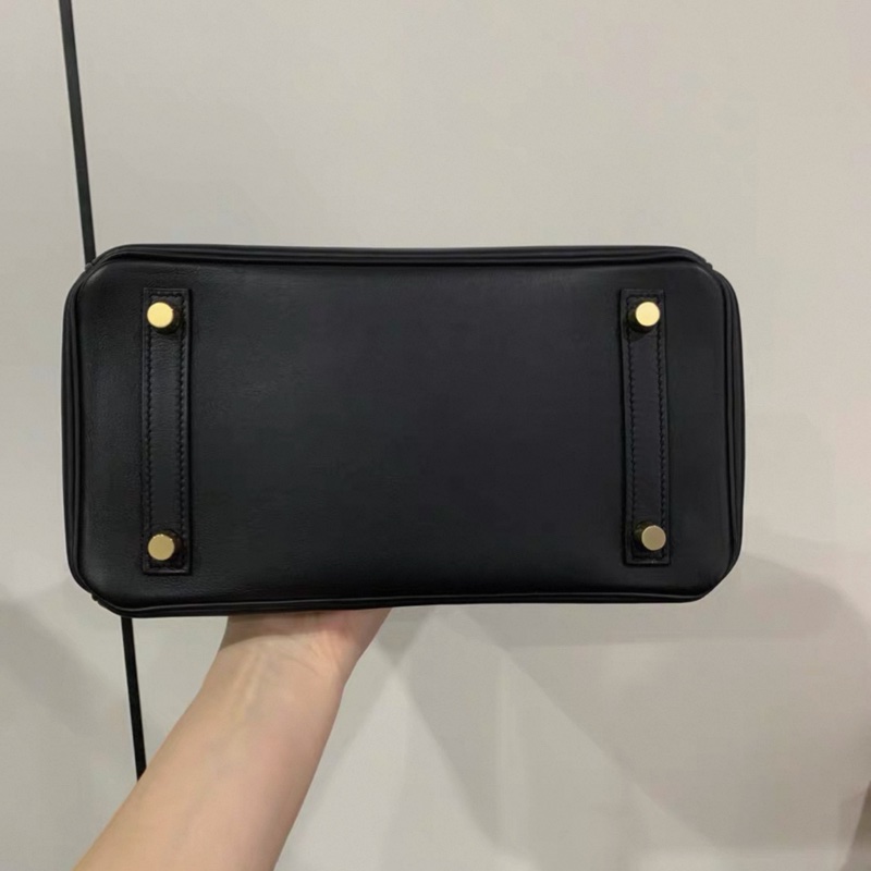 hermes愛馬仕 birkin25 黑金 Swift皮 C刻 有塵袋鎖頭鑰匙-1