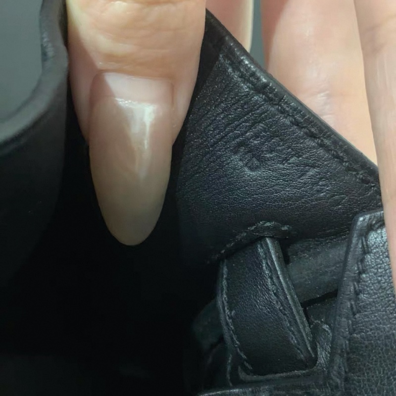 hermes愛馬仕 birkin25 黑金 Swift皮 C刻 有塵袋鎖頭鑰匙-13