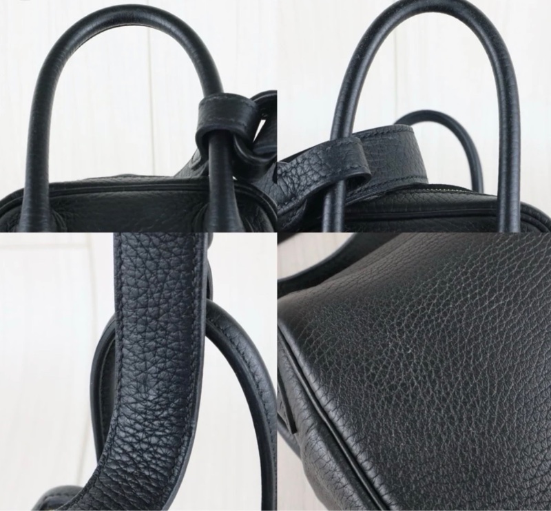 「JL精品代購」98新 Hermes 愛馬仕 mini Lindy 黑金-6