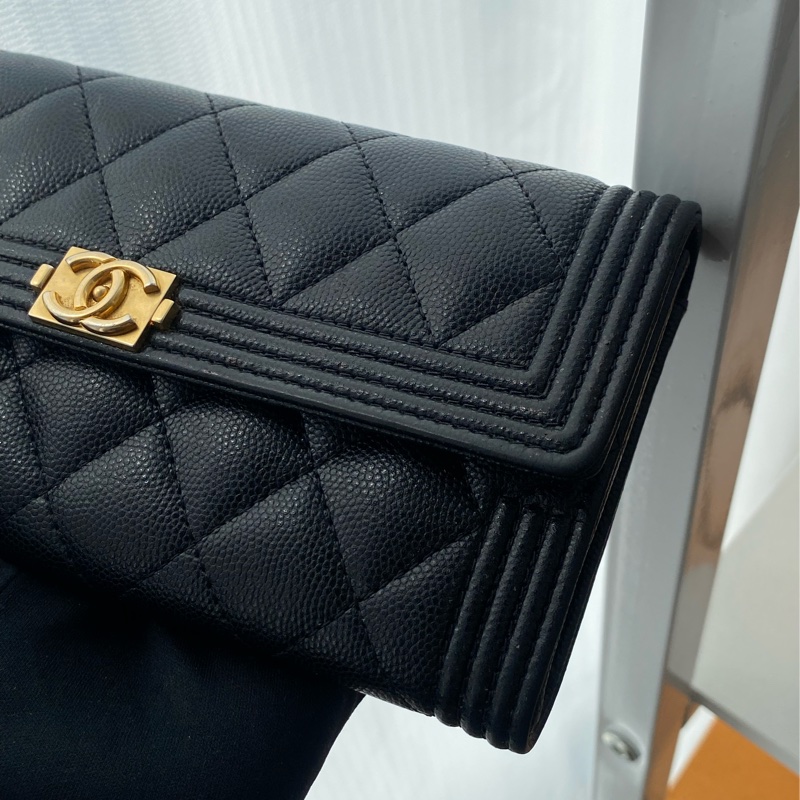 🏷️chanel boy黑金長夾/晶片款-2