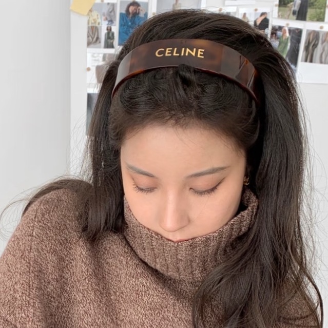 🌷Celine 玳瑁色髮帶髮窟 ｜經典花紋✦fufu style 精品✦ 氣質款｜-5