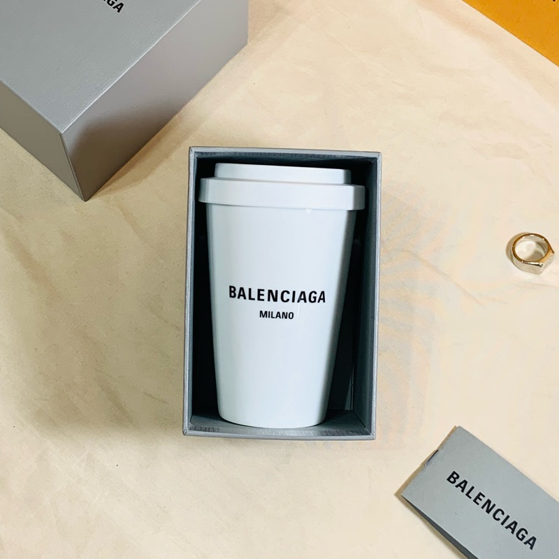 🍺這是可以喝水的杯子 全新全台唯一 Balenciaga 巴黎世家 白黑經典陶瓷杯 水杯 飲料杯-1