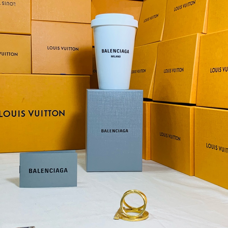 🍺這是可以喝水的杯子 全新全台唯一 Balenciaga 巴黎世家 白黑經典陶瓷杯 水杯 飲料杯-2