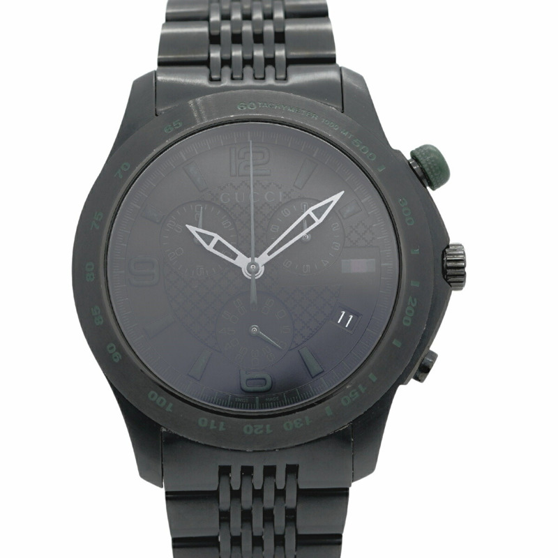 Gucci G-Timeless 126.2 男士黑色錶盤腕錶-0