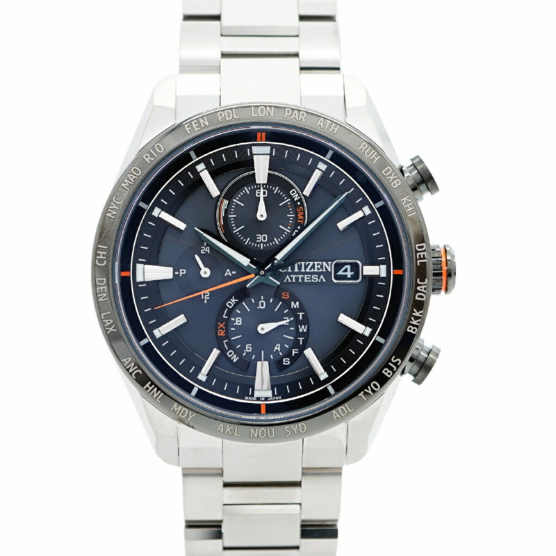 西鐵城 Attesa H800-A1CN206 黑色錶盤男錶-0