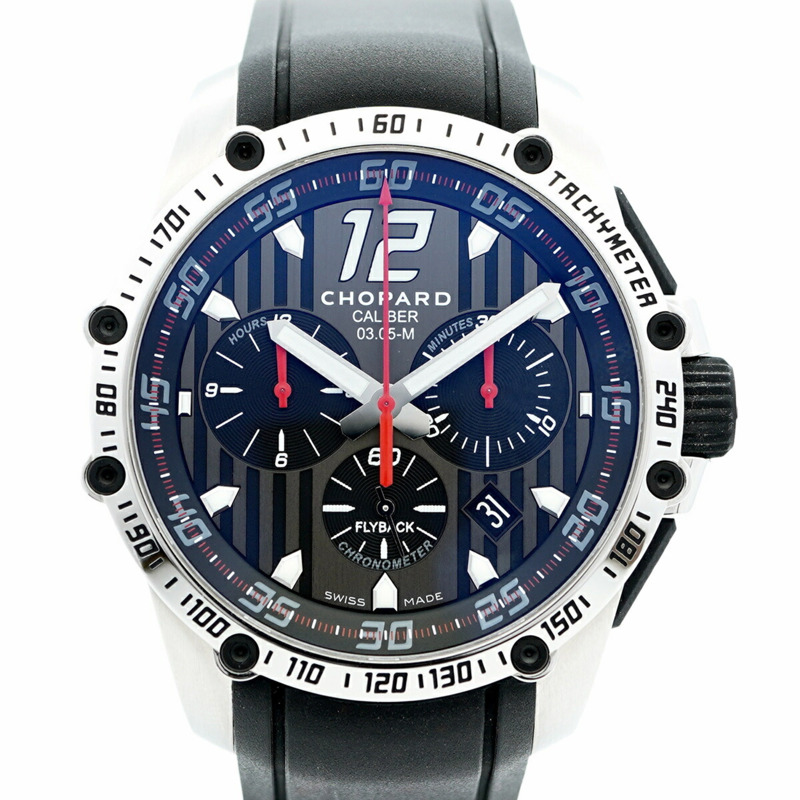 蕭邦 Superfast 168535-3001 黑色錶盤男士腕錶-0