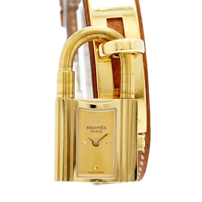 愛馬仕凱莉腕錶，金色錶盤，女士款-0