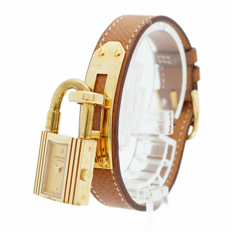 愛馬仕凱莉腕錶，金色錶盤，女士款-2