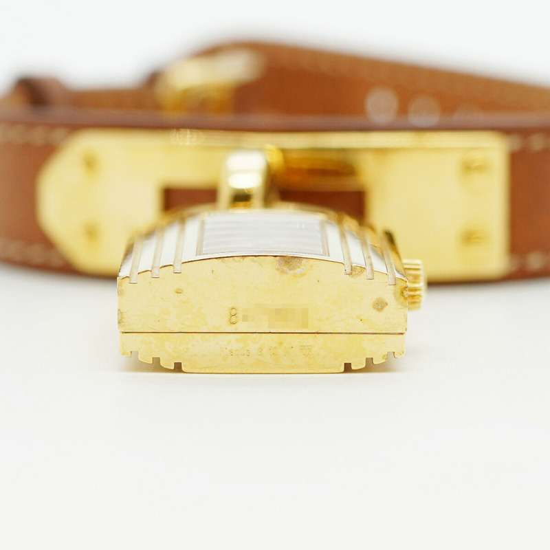 愛馬仕凱莉腕錶，金色錶盤，女士款-5