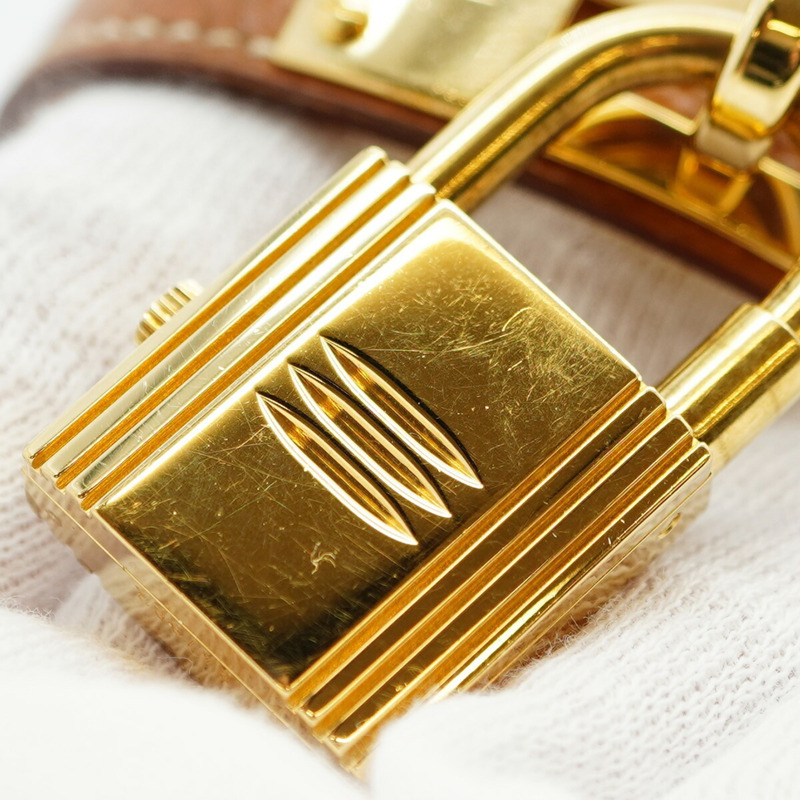 愛馬仕凱莉腕錶，金色錶盤，女士款-6