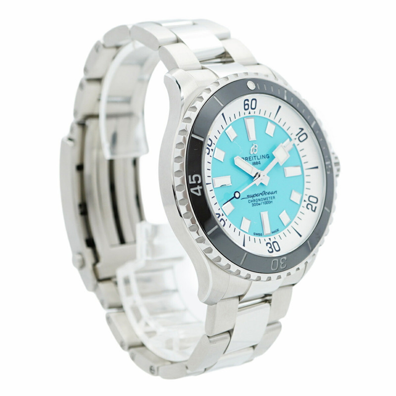 百年靈超級海洋系列 A17376 藍色錶盤男士腕錶-3