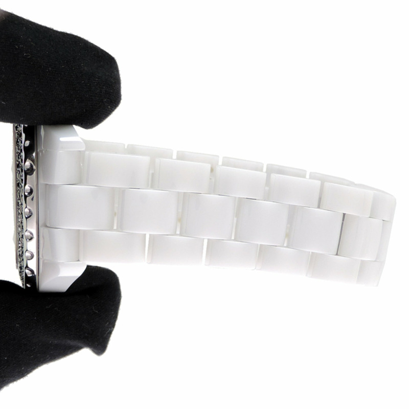 香奈兒 J12 38毫米錶圈鑲嵌黑色鑽石女士腕錶 H0970-6