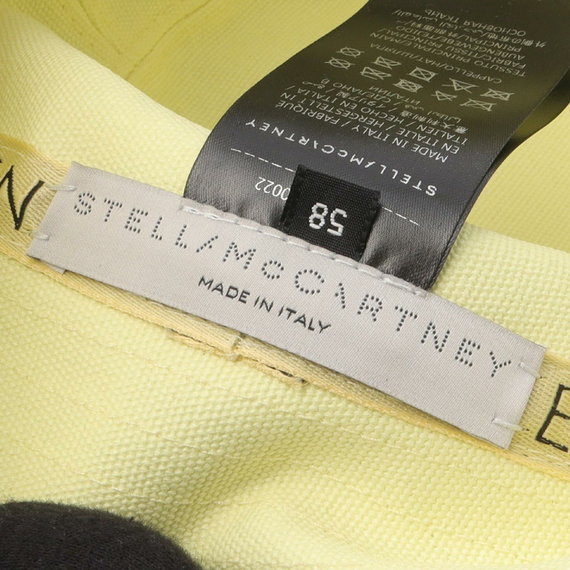 Stella McCartney 帽子 900453 棉質 黑色 黃色 二手 女款-5