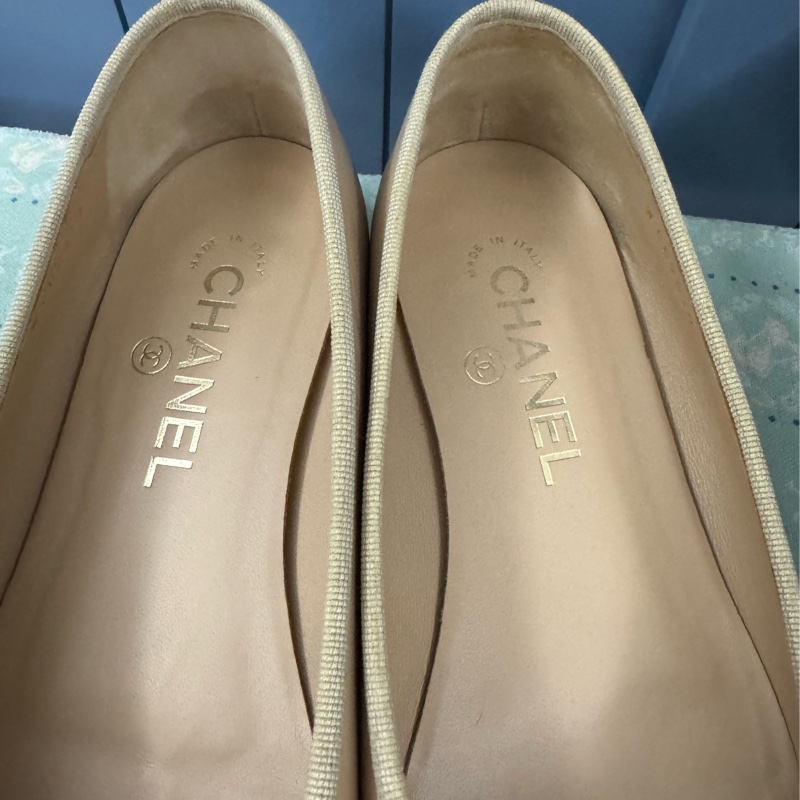 CHANEL經典米黑平底鞋（尺寸38）-6