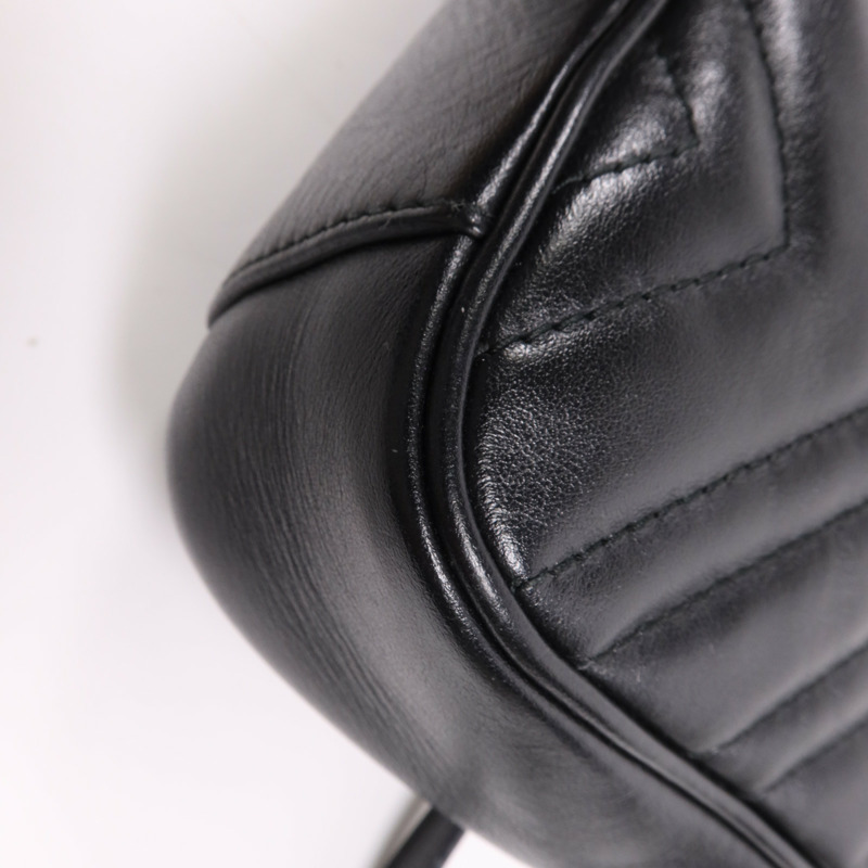 GUCCI 牛皮皮革GG Marmont金扣鏈帶肩背袋-6