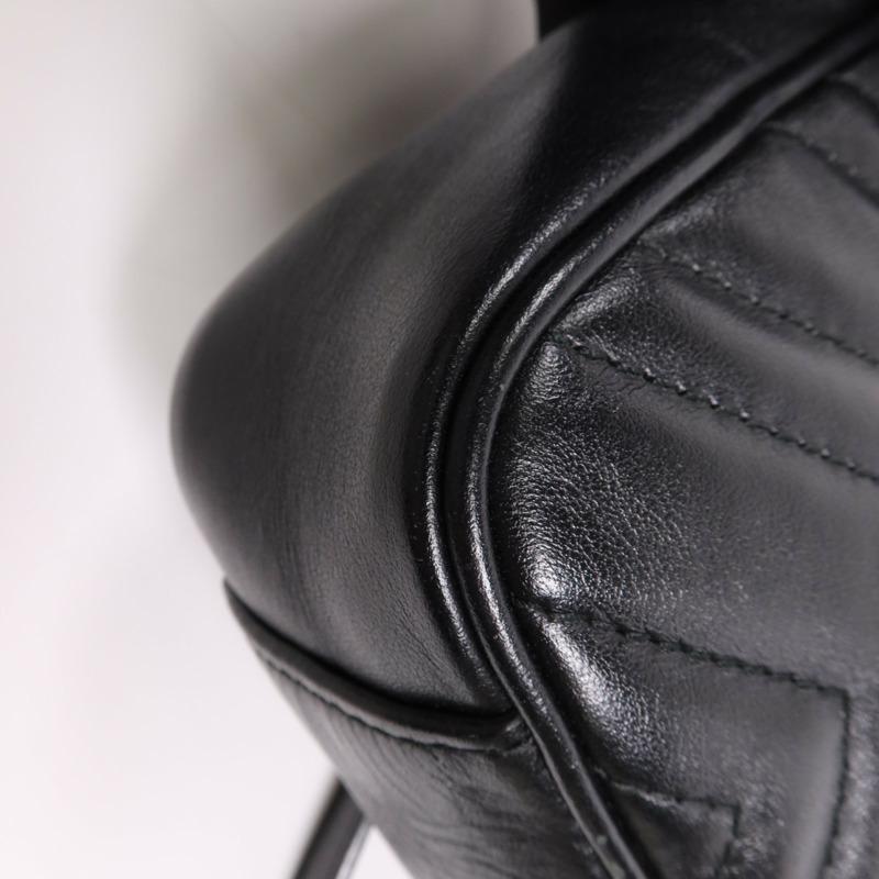 GUCCI 牛皮皮革GG Marmont金扣鏈帶肩背袋-7