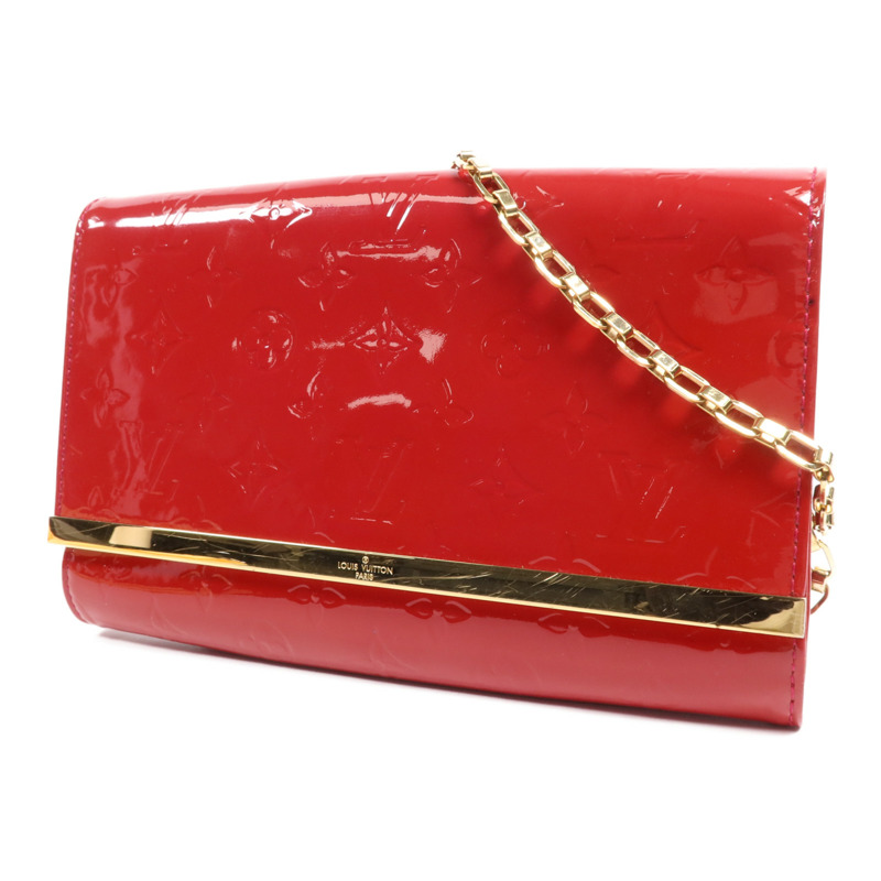 LOUIS VUITTON Monogram Vernis Clutch Ana Shoulder Bag金扣鏈帶肩背袋-2