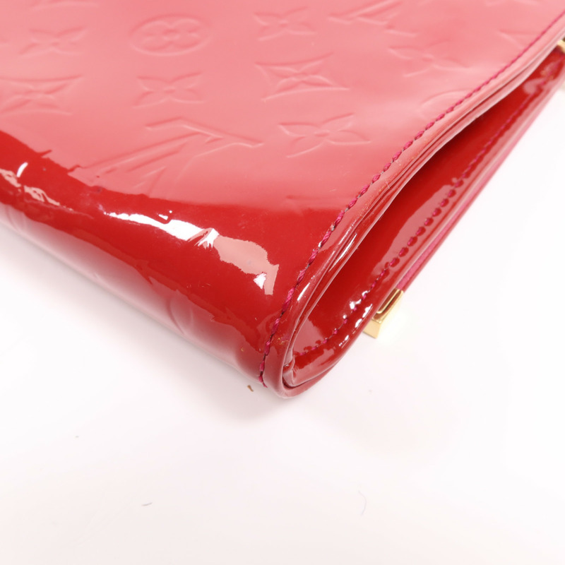 LOUIS VUITTON Monogram Vernis Clutch Ana Shoulder Bag金扣鏈帶肩背袋-6