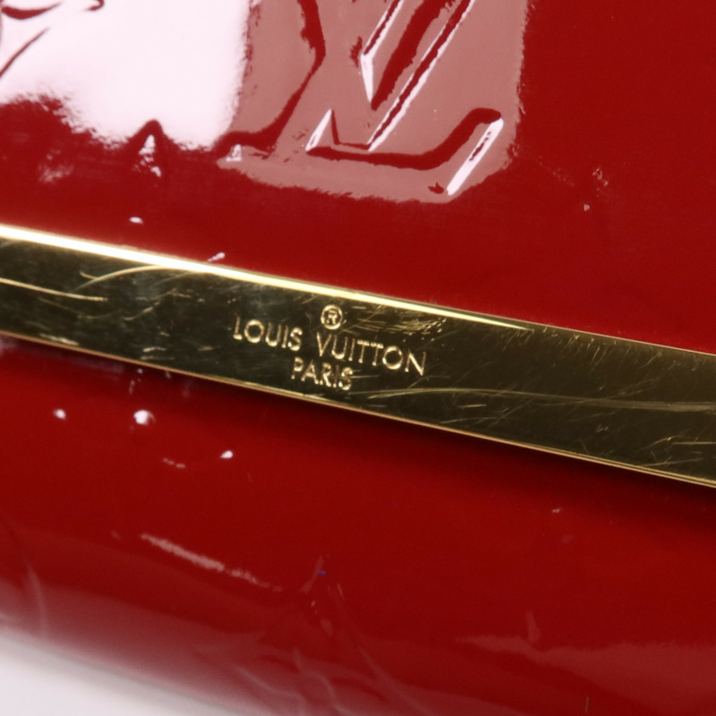 LOUIS VUITTON Monogram Vernis Clutch Ana Shoulder Bag金扣鏈帶肩背袋-10