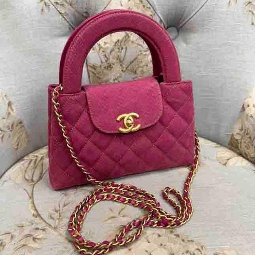 Chanel 超美的桃紅色丹寧 nano kelly-1