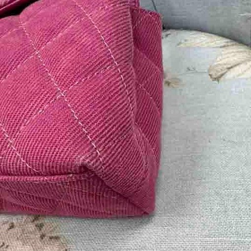 Chanel 超美的桃紅色丹寧 nano kelly-11