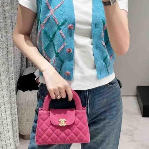 Chanel 超美的桃紅色丹寧 nano kelly-12