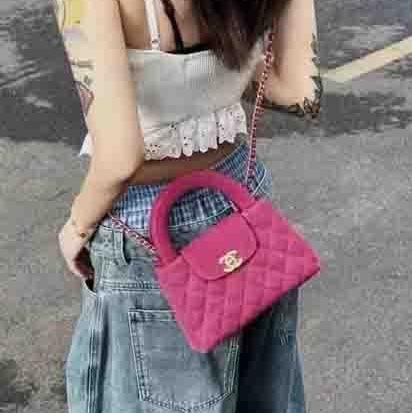 Chanel 超美的桃紅色丹寧 nano kelly-13