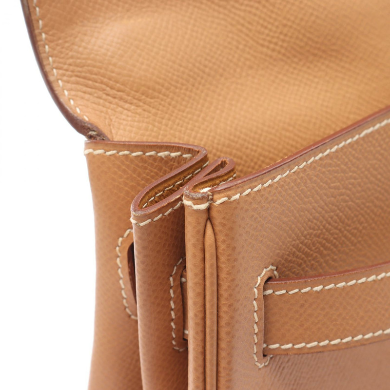 愛馬仕 Kelly 32 單肩手提包，庫爾舍維爾皮革，天然貂皮色，二手，金色五金-7