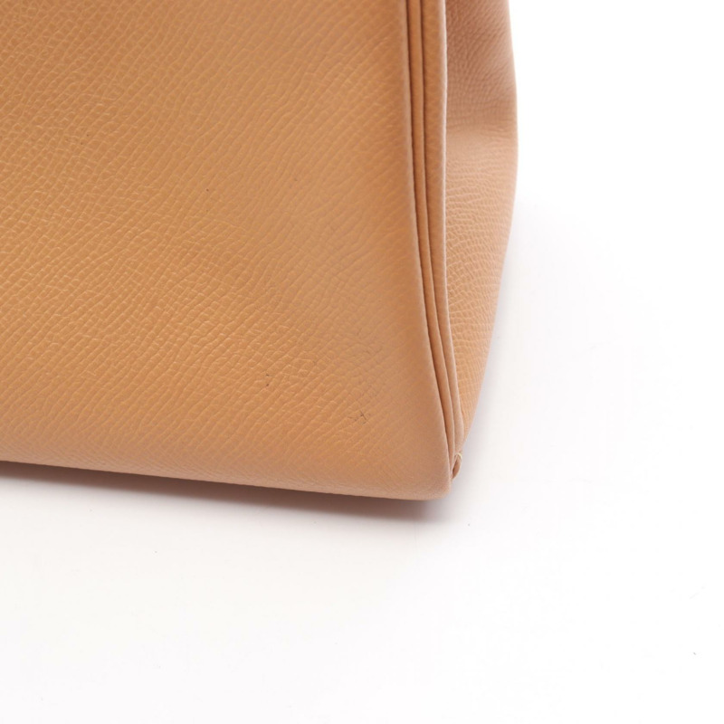 愛馬仕 Kelly 32 單肩手提包，庫爾舍維爾皮革，天然貂皮色，二手，金色五金-11